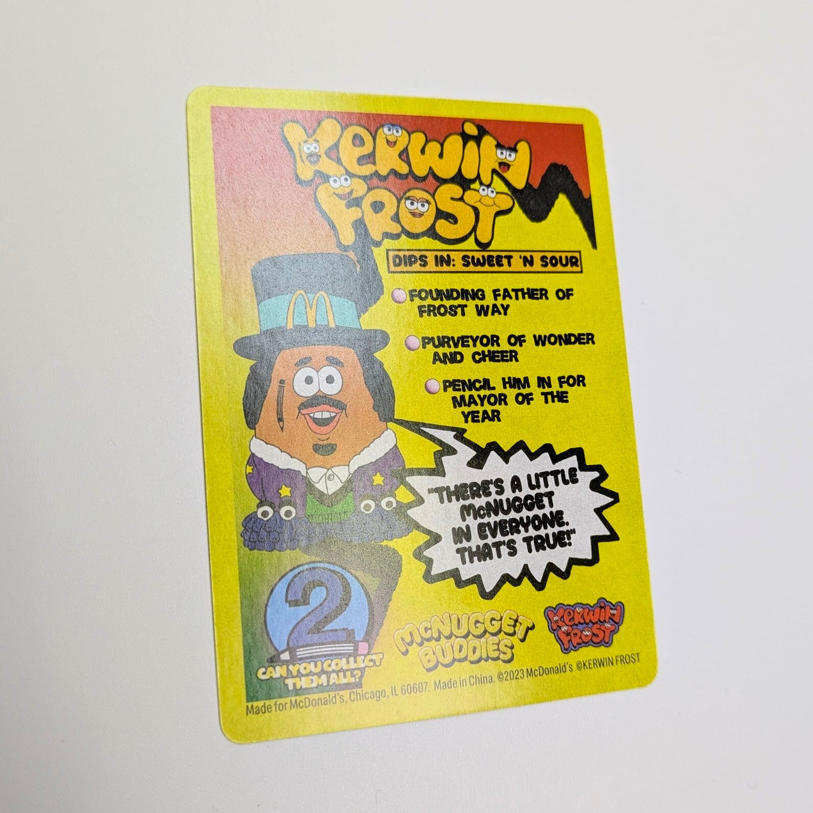 【McDonald's / マクドナルド】 米マクドナルド大人のミールトイ2023 / KERWIN FROST McNUGGET BUDDIES / カーウィン フロスト マックナゲット バディーズ　〚アメリカン雑貨 アメトイ〛