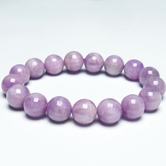 クンツァイト ブレスレット 12mm ミルキークンツァイト 一点物 111-19694