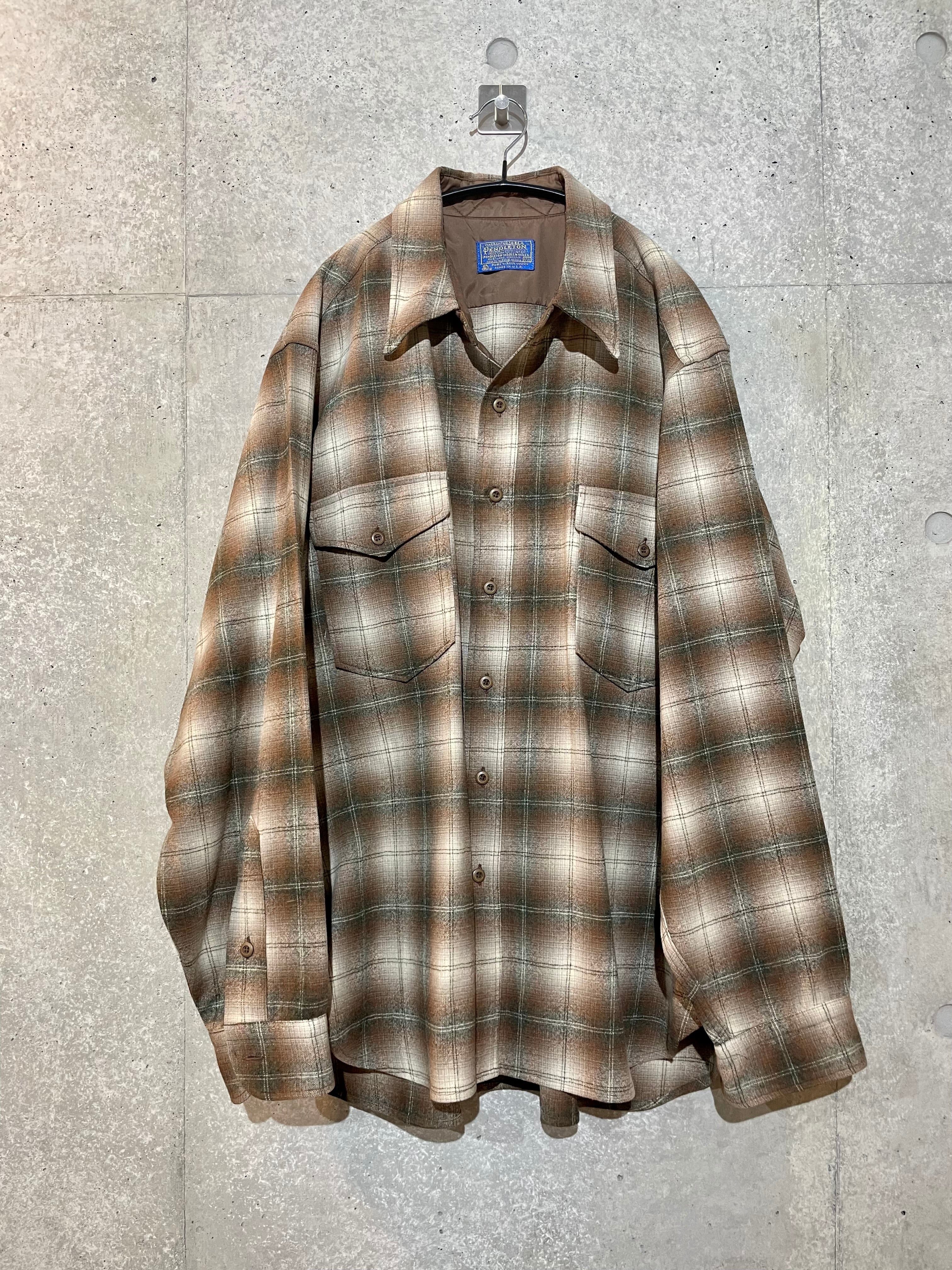 PENDLETON ウールシャツ オンブレチェック 17 1/2 | moonbirds vintage