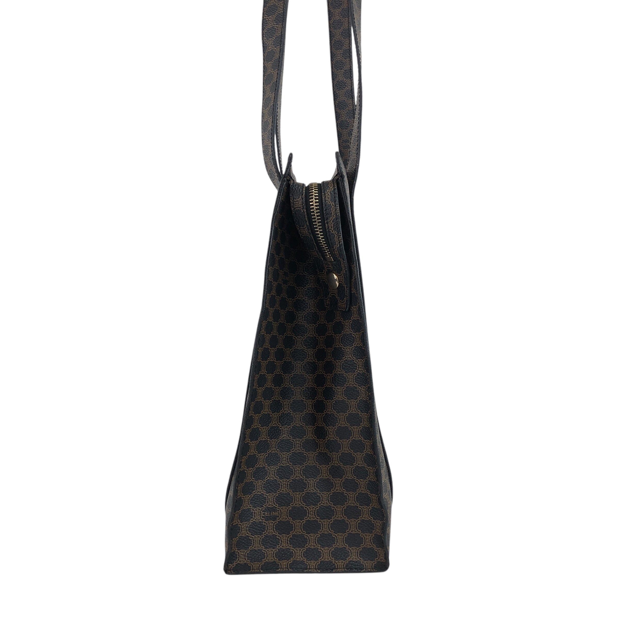 CELINE セリーヌ マカダム トートバッグ ブラック PVC vintage