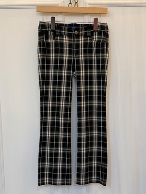 Burberry/ Vintage checked pants. (O)