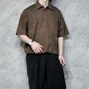 switching design pullover shirt