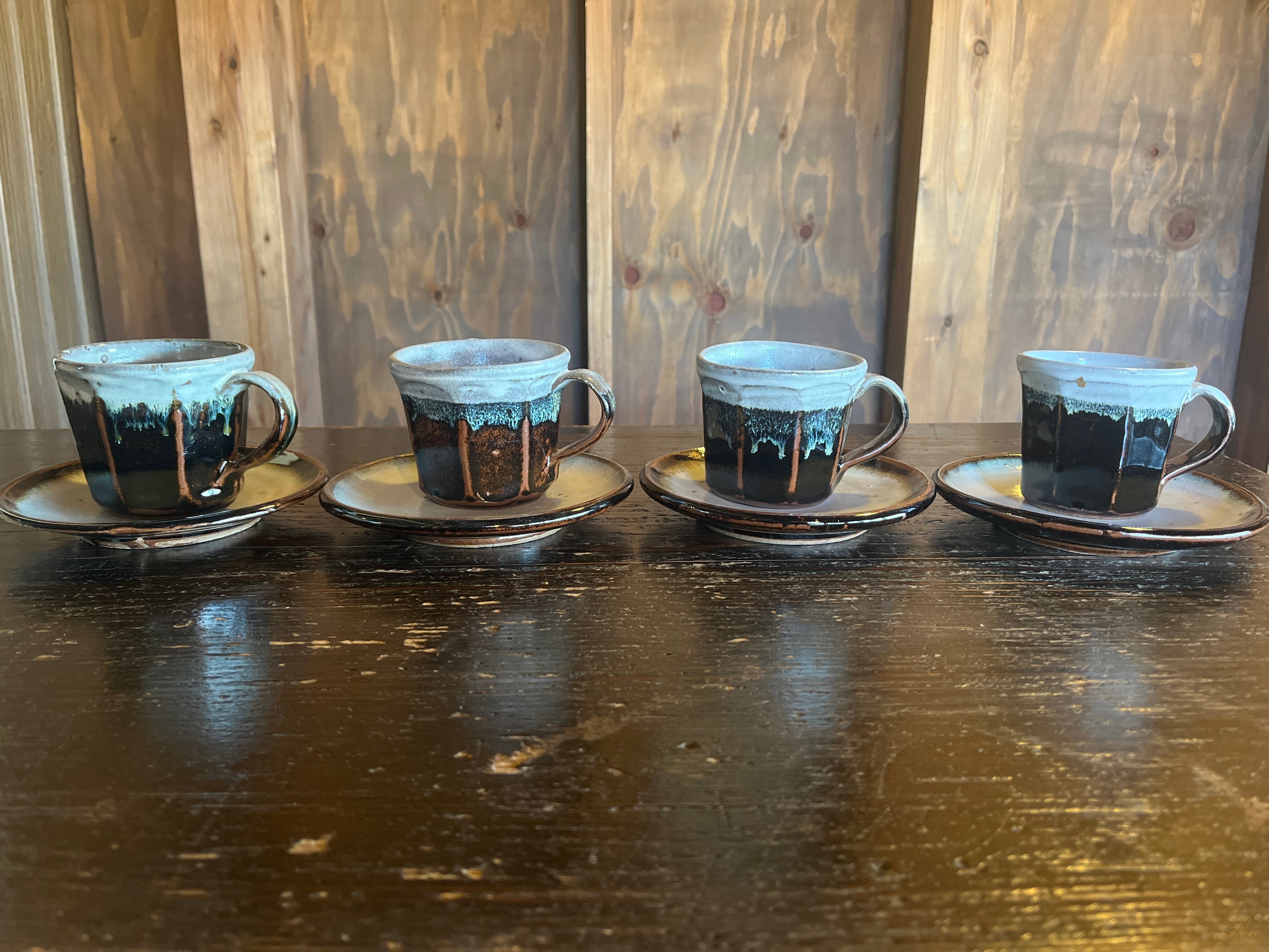 856.俊彦窯 カップ＆ソーサー 面取り | キャリー焼菓子店