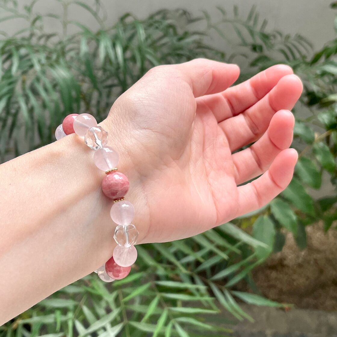 可愛く豊かに】特殊宝瓶天珠×インカローズ×ローズクォーツ | PAY ID