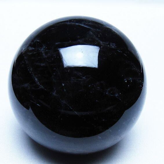 モリオン 黒水晶 丸玉 75mm スフィア 一点物 151-9246