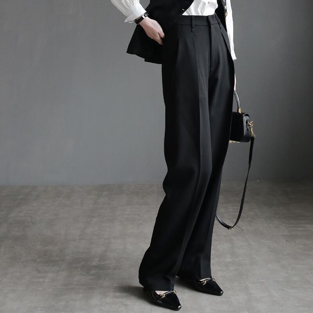 front tuck straight pants  10739