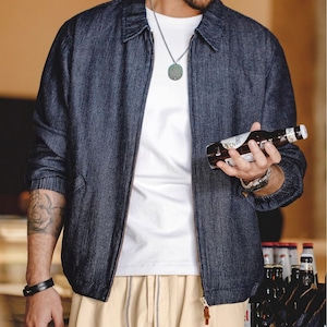 レトロデニムボックスコーチジャケット 225124