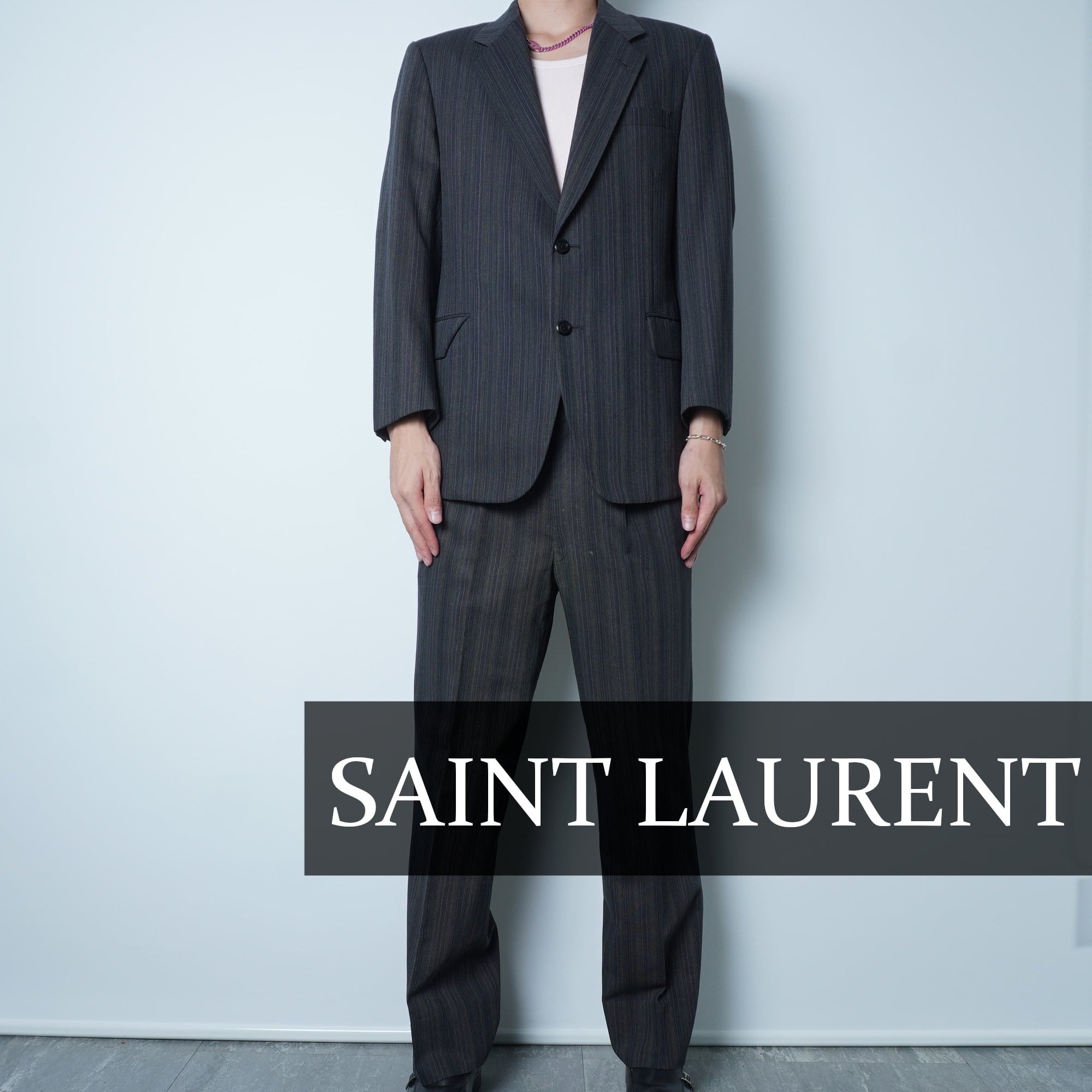Yves Saint Laurent】イブサンローラン WOOL100%オルタネートピン