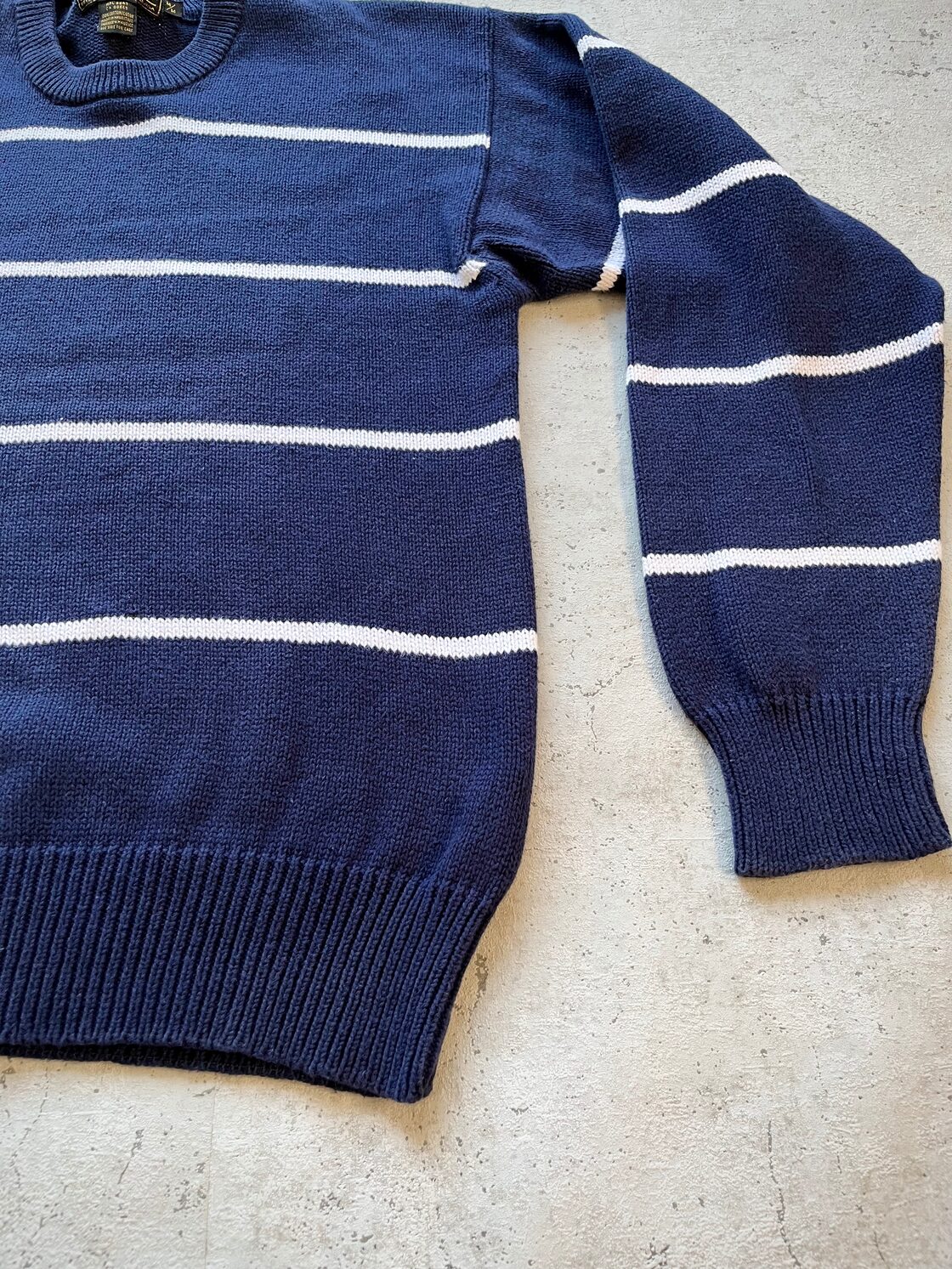 90s〜 EDDIE BAUER BORDER COTTON KNIT OLD VINTAGE エディーバウアー 