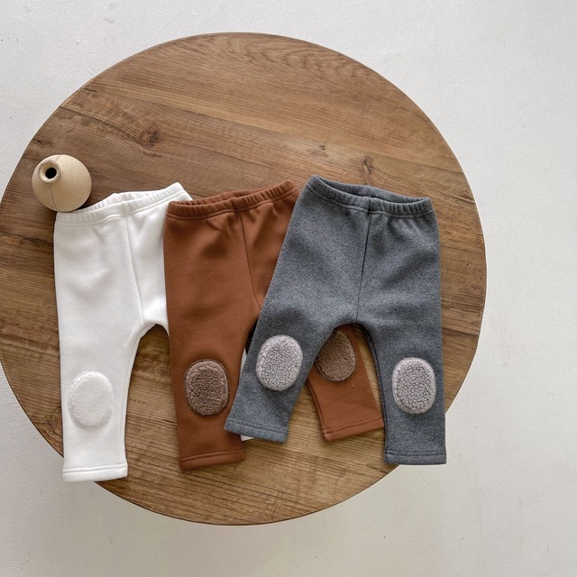 【BABY&KID】冬新作パッチデザインボアありレギンス
