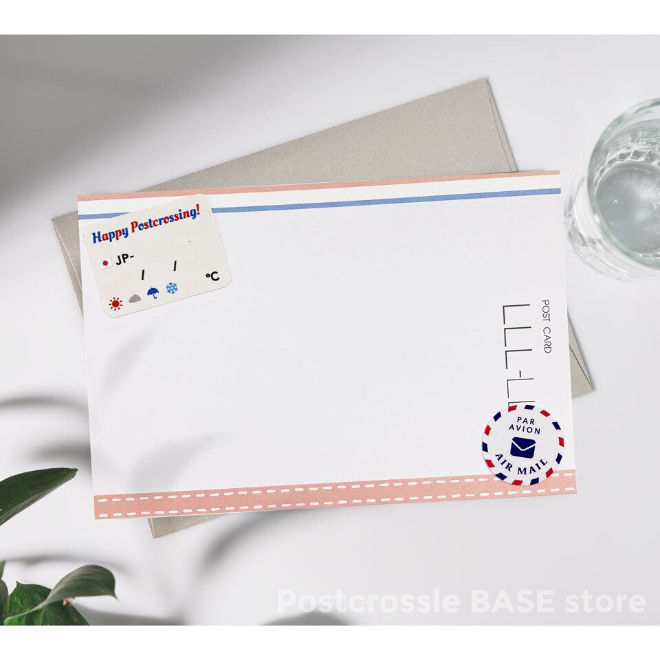 エアメールシール 10枚 ポスクロや海外の郵便に Air Mail Par Avion 手紙 Postcrossle ポスクロ エアメール 船便シールのお店