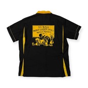 70s 80s USA製 Hilton ヒルトン ボーリングシャツ サイズ XL /ブラック×イエロー/ビンテージ