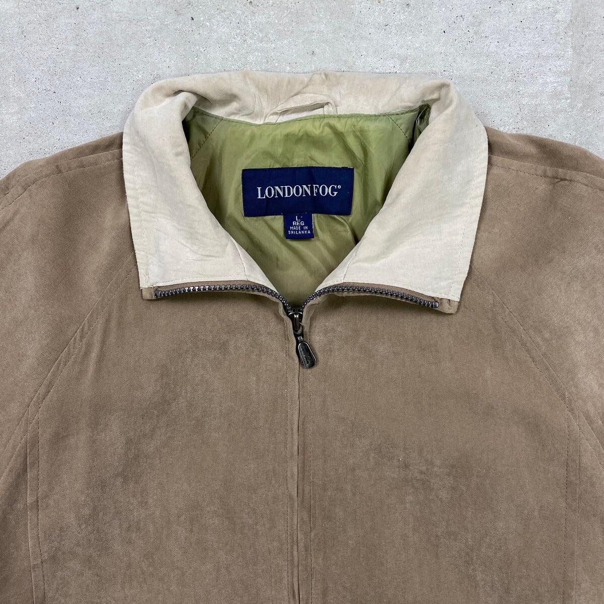 90年代 LONDON FOG ロンドンフォグ フェイクスエード フーデッド