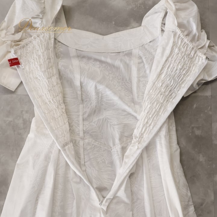 フラダンス 衣装 ワンピース ドレス ホワイト系 マーメイドライン