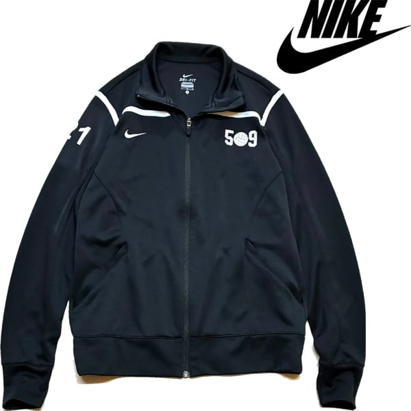 1点物◇ナイキNIKEトラックジャケット黒ジャージ古着Lメンズレディース