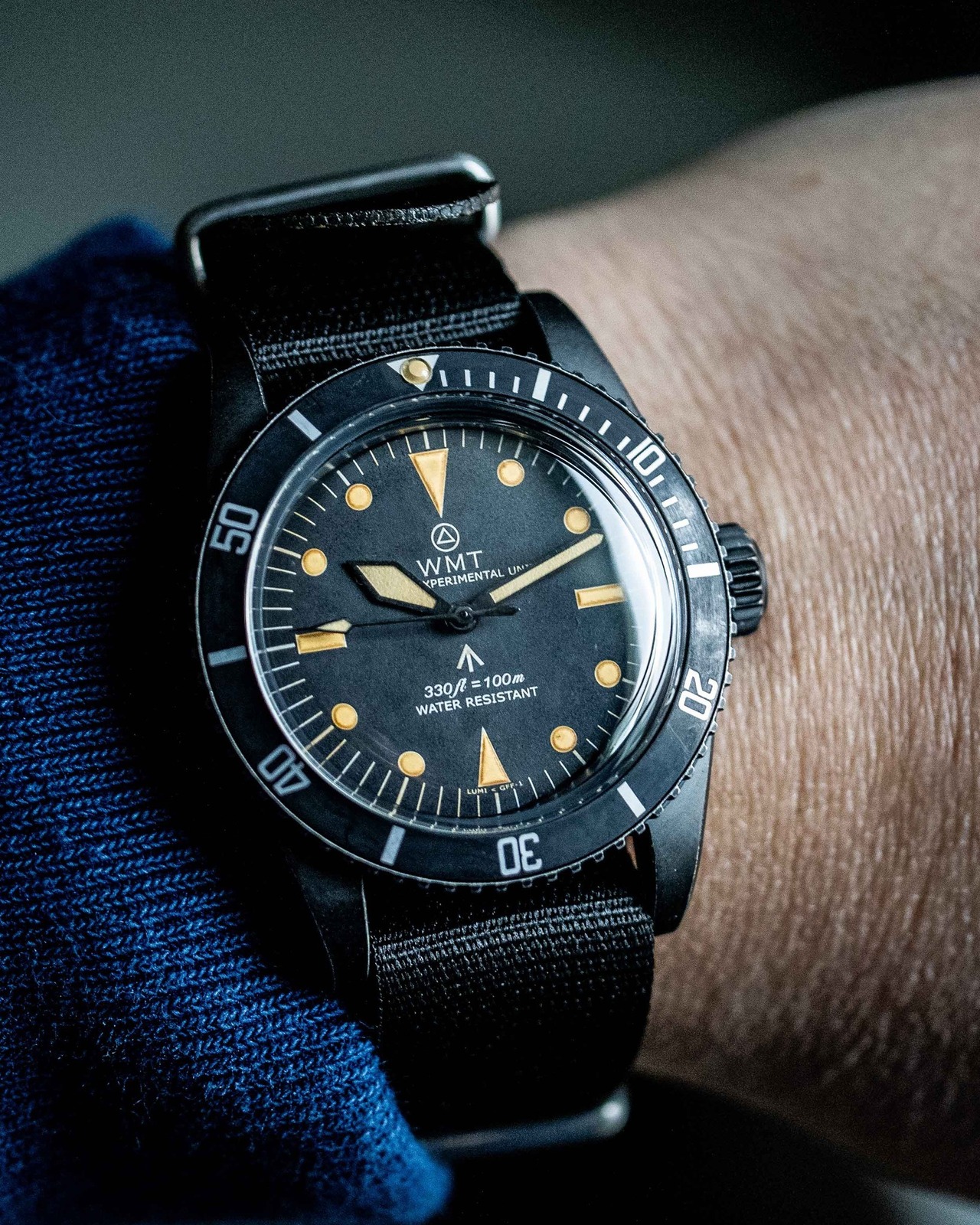 WMT WATCHES Sea Diver – Royal Navy / Black Edition ( Aged ) Limited 50 pcs