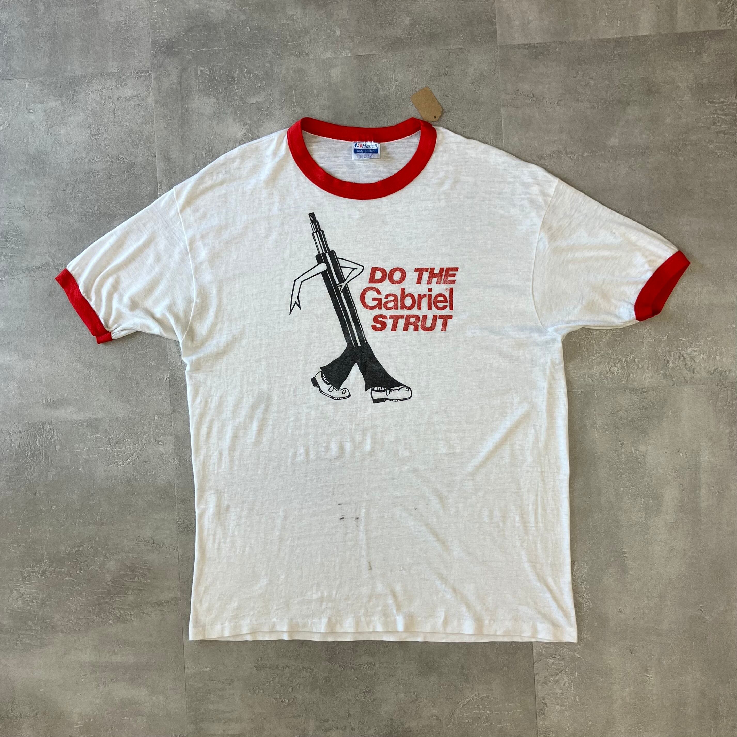 Hanes 80s usa製 リンガーTee ラバープリント XL No.2508