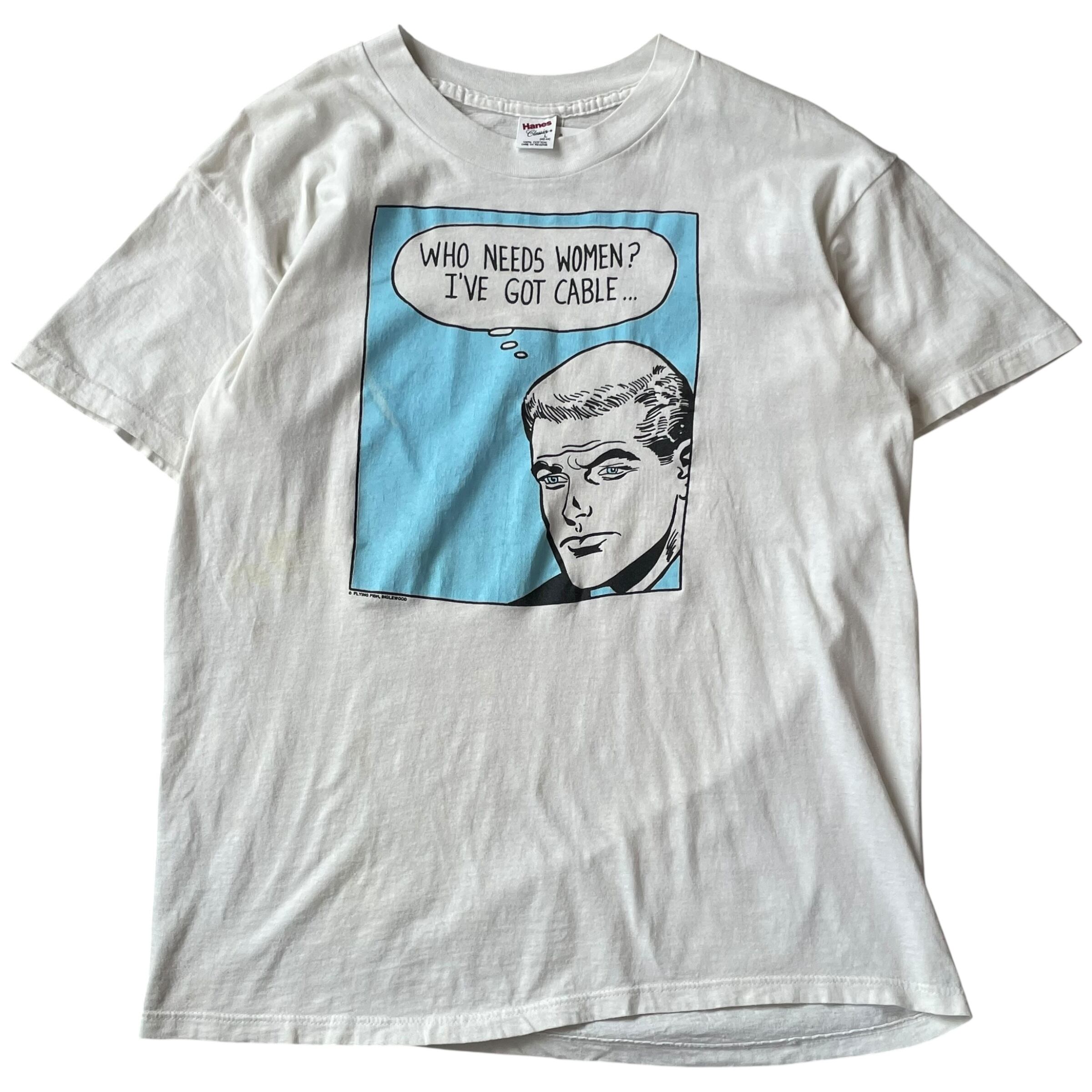 80s Roy Lichtenstein "Who Needs Women?" T-shirt