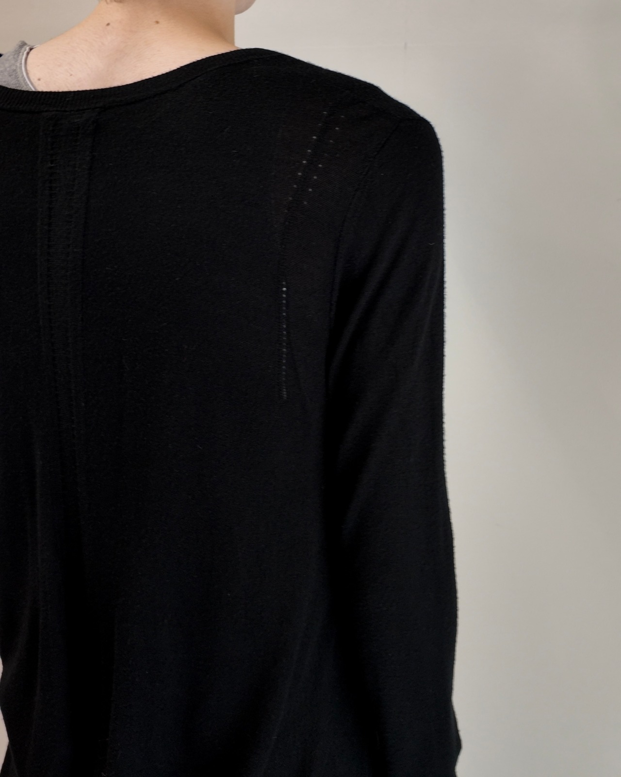 【ANN DEMEULEMEESTER】long length deformed knit