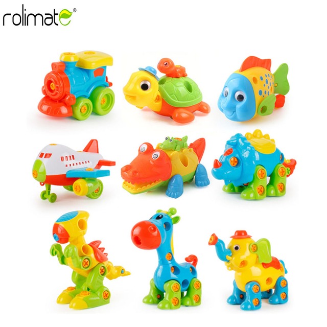 Rolimate 早期学習教育 DIY ねじナットグループインストールプラスチック 3d パズル解体子供のジグソーパズル玩具浜