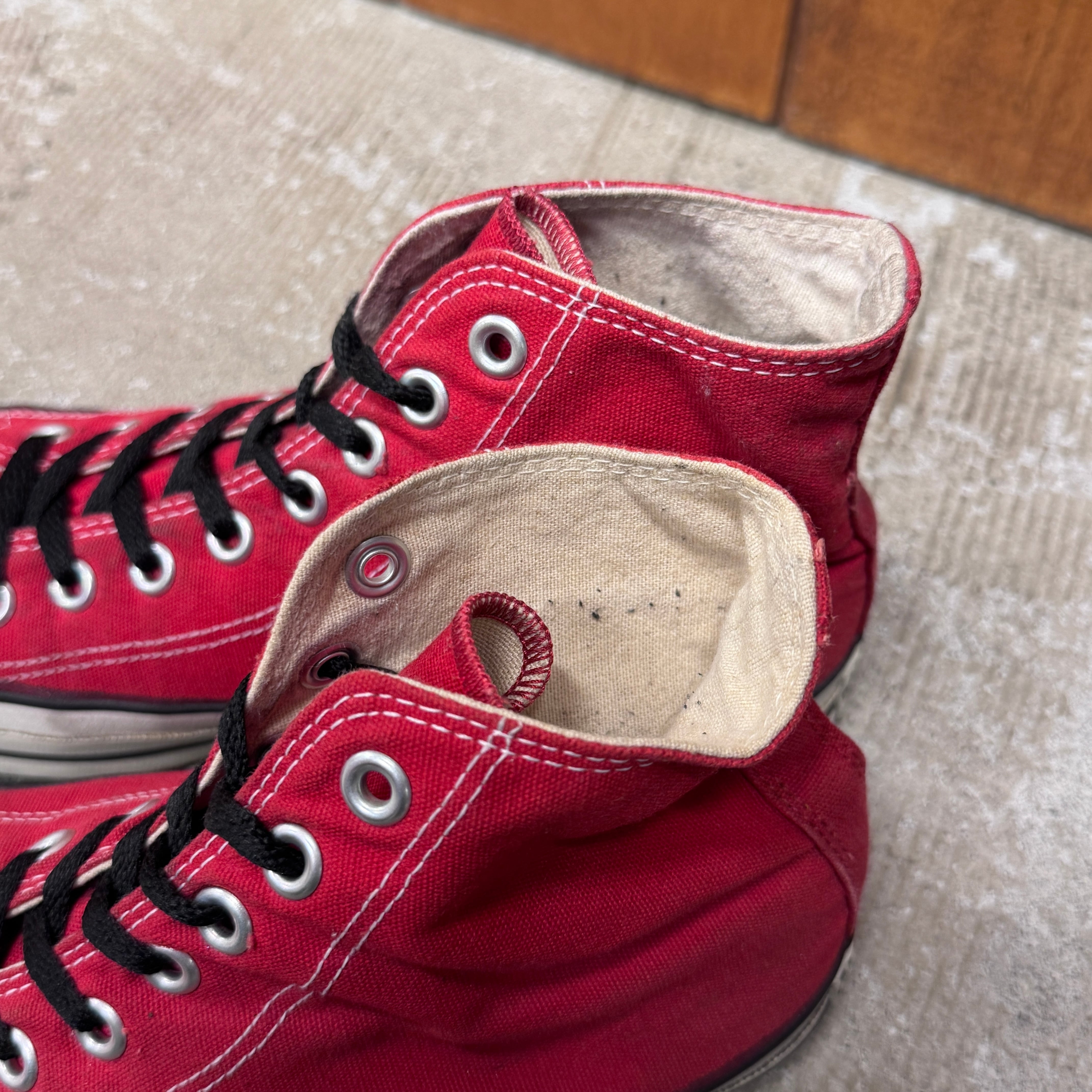 S*R様 【当時物】希少Ｌなサイズ・27cm/初期オリジナル オールスター型/赤 Ⓚ1990s CONVERSE ALL STAR HI SNEAKER RED | safarionline