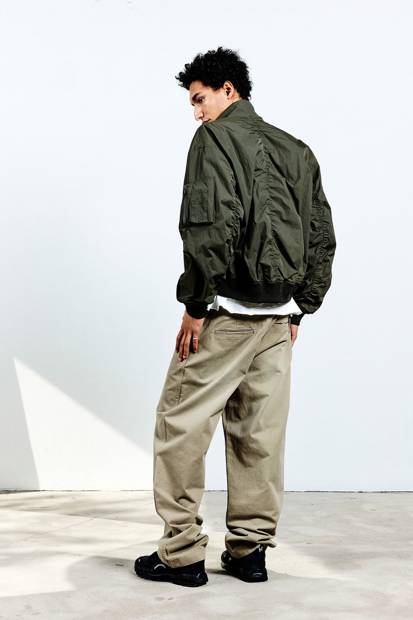 COOR MEN] Stand Collar MA-1 Bomber (Khaki) 正規品 韓国ブランド