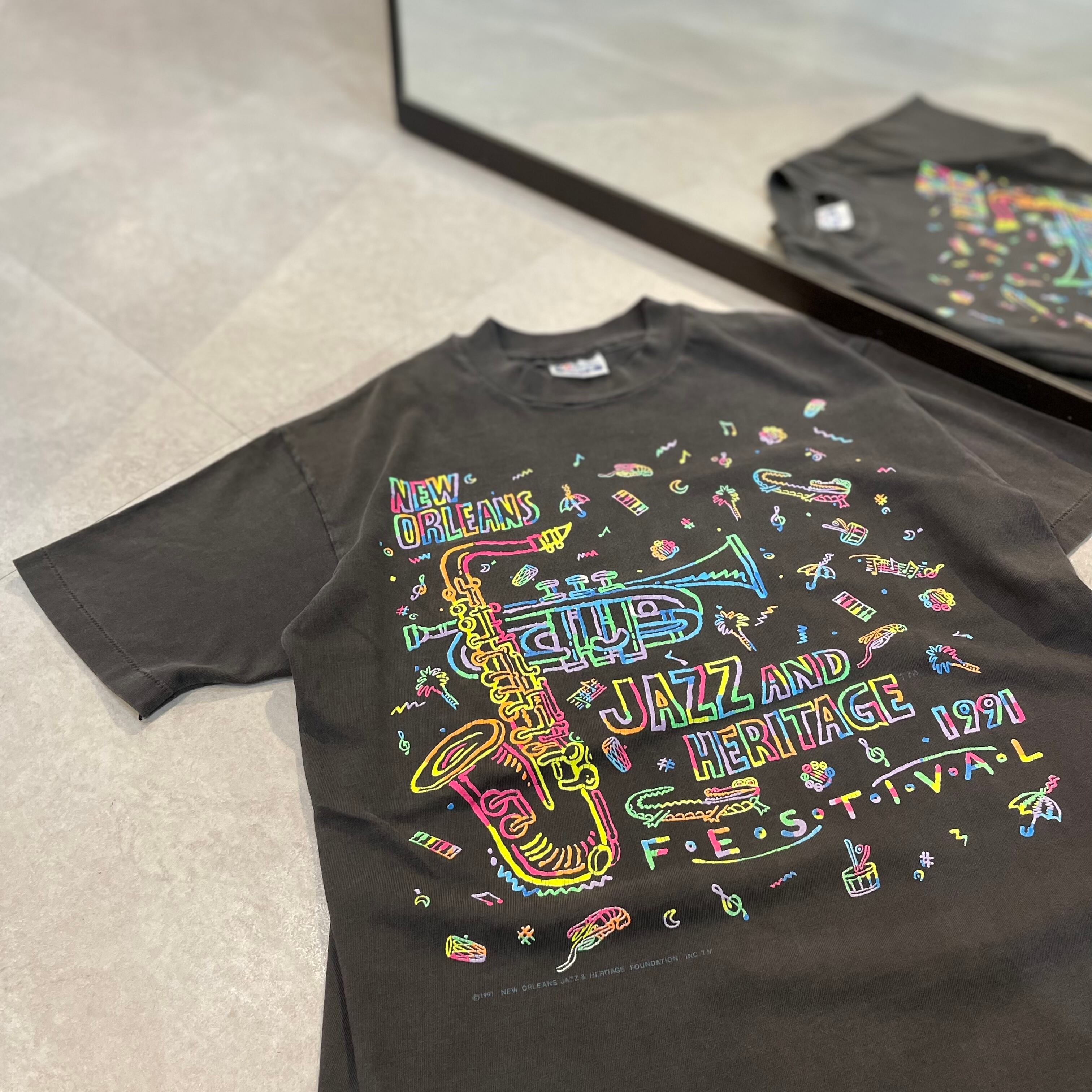 USA製 〜90年代 サイズL【JAZZ AND HERITAGE】ジャズTシャツ ジャズT