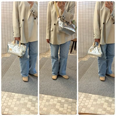 大人気！再入荷　regalo　メタリック3WAYトート(小)