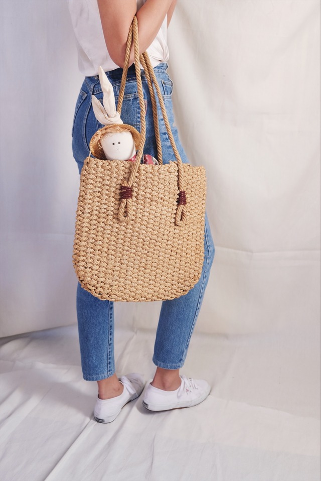 Straw Woven Shoulder Bag Mellon Collie
