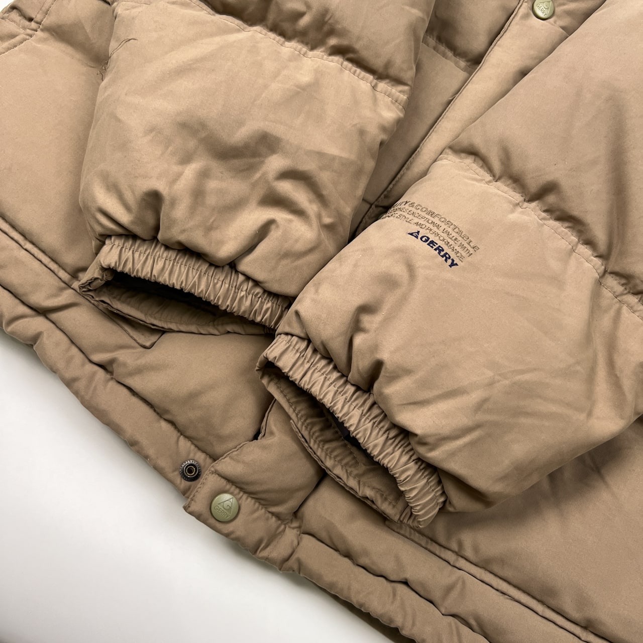 90s 00s GERRY ジェリー ファー フード付き ダウンジャケット サイズ L /ベージュ/アウトドア/オールド/ビンテージ