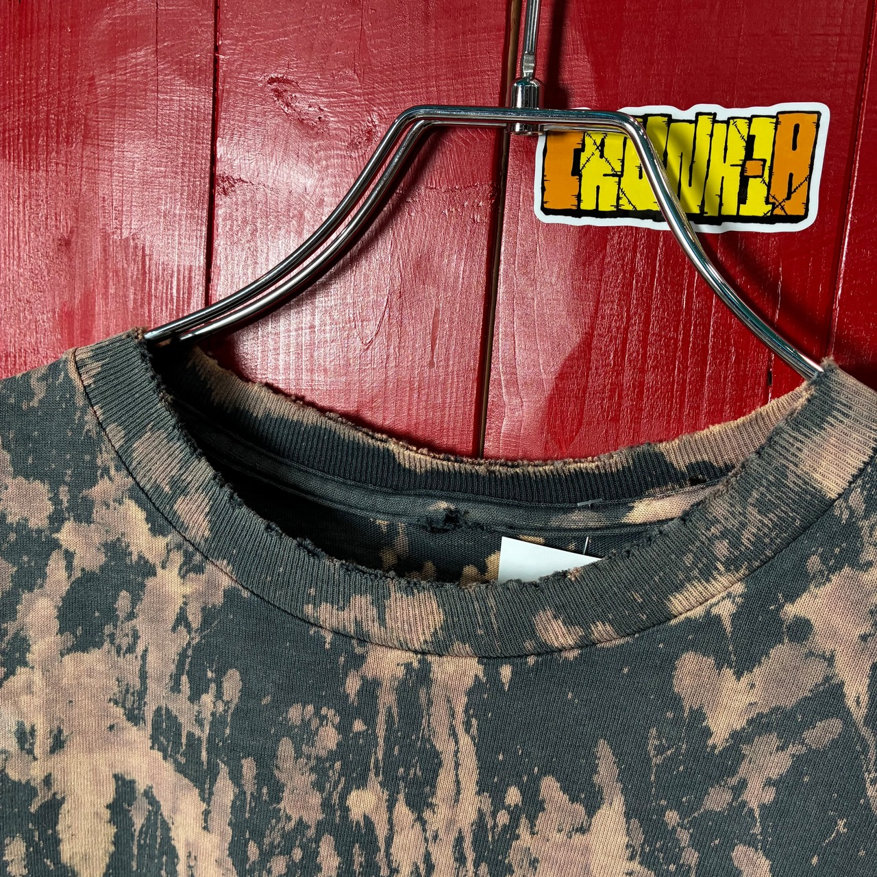 SAW ジグソウ　ホラーTシャツ　ブリーチ加工　S相当