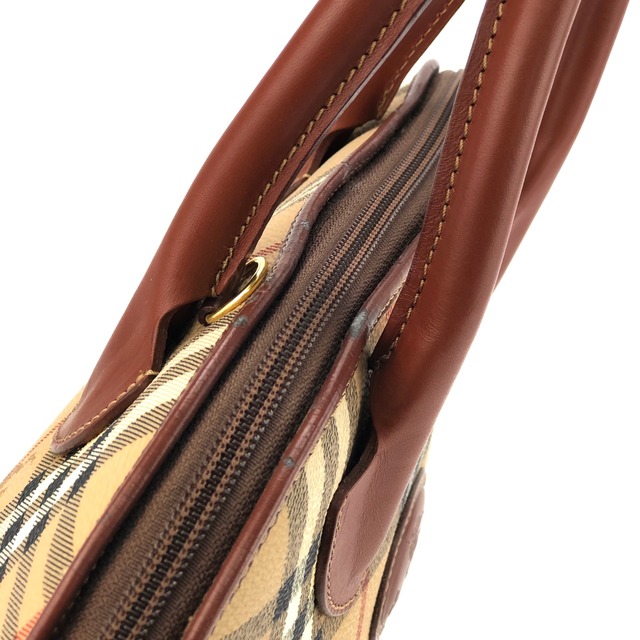 Burberrys' バーバリーズ　クラシックチェック　2way　ハンドバッグ　ショルダーバッグ　vintage　ヴィンテージ　オールド　ノヴァチェック　ボリード型　grjdgm