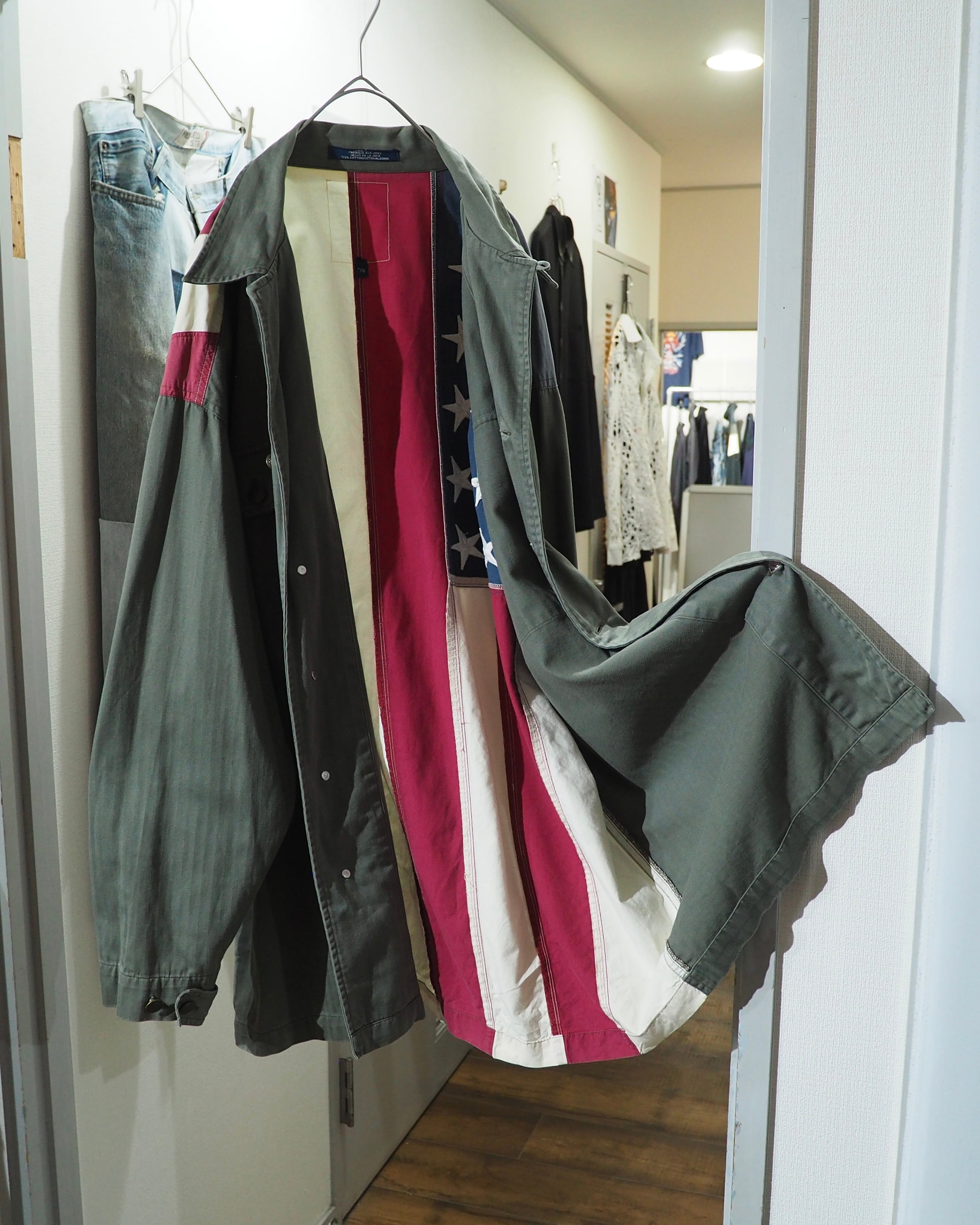 1990s ” 星条旗 ” Stars and Stripes Custom Vintage Loose Military Shirt Jacket