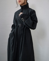 to-te - Hole Tuck Balloon :Matt Black|ホールタック/バルーンシャツコート