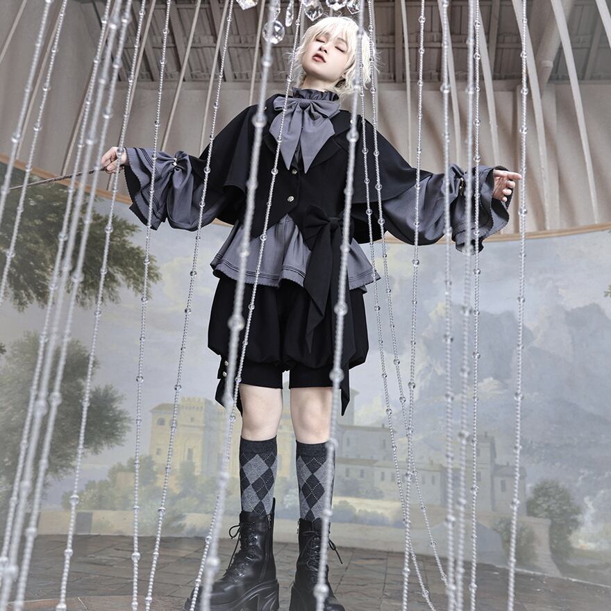 ハーフパンツ 王子 ファッション 王子系ロリィタ ハーフパンツ ダーク