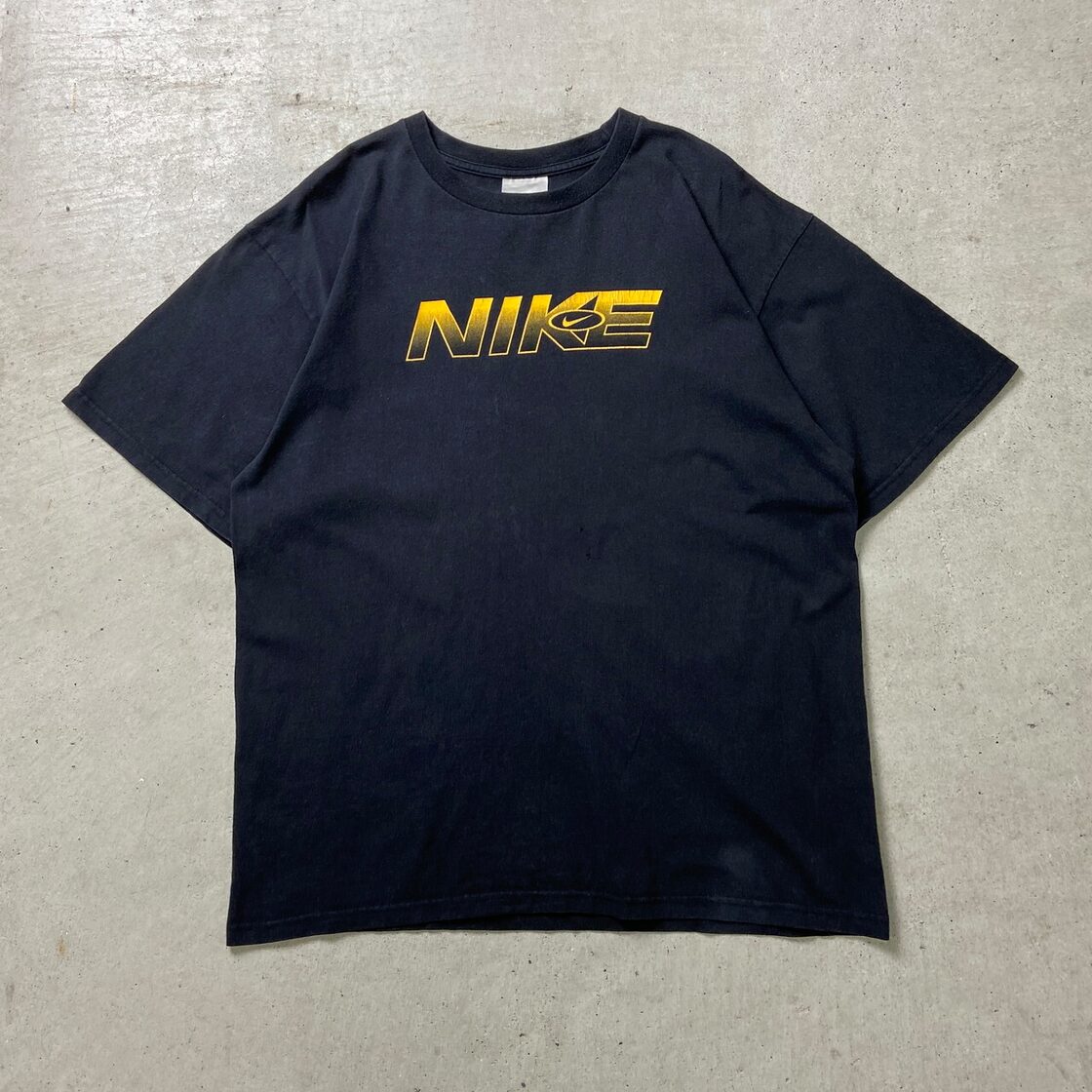 00年代 NIKE ナイキ スウォッシュ プリント Tシャツ メンズL 古着 00s 