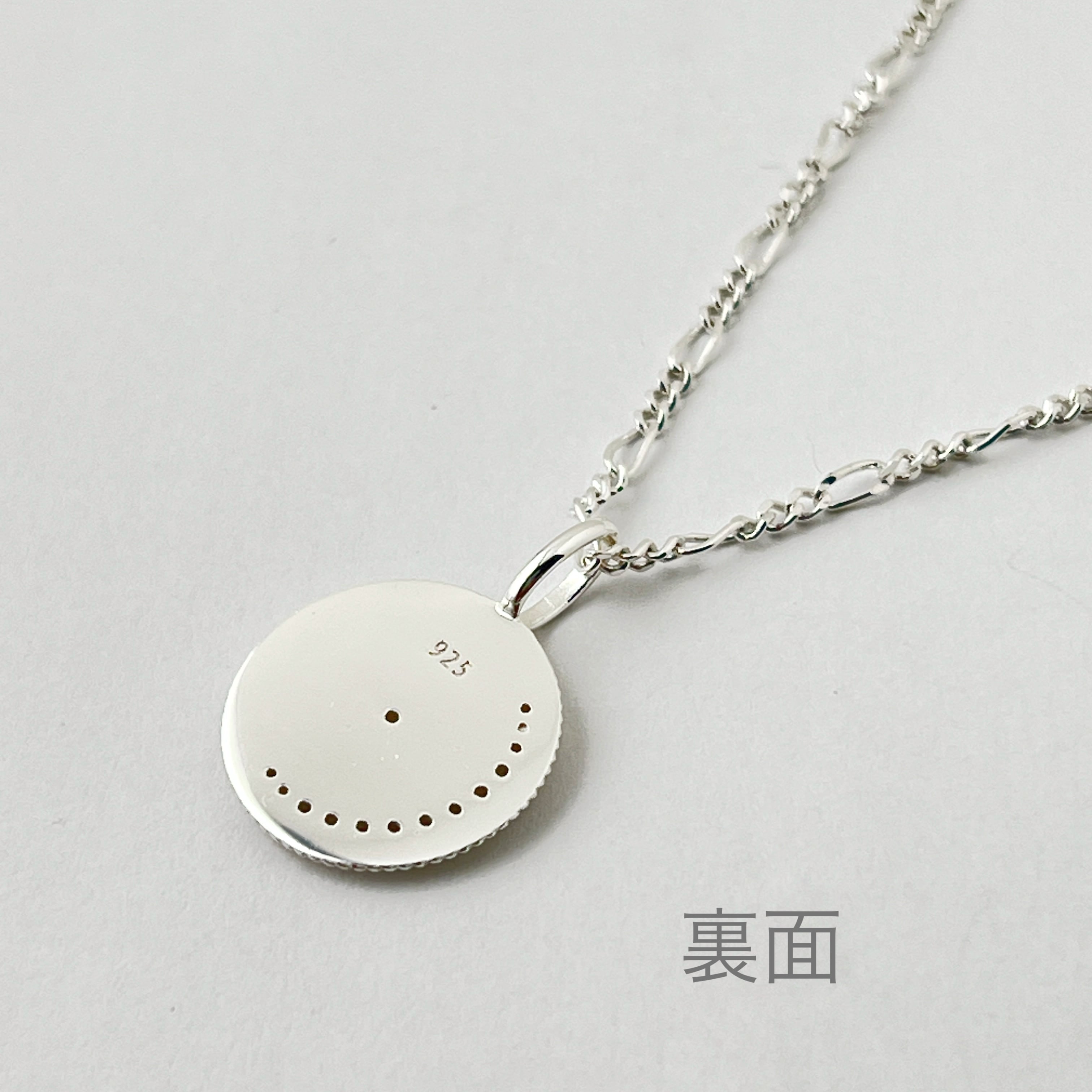 三日月 と 星 の コイン ネックレス 月星 with フィガロチェーン