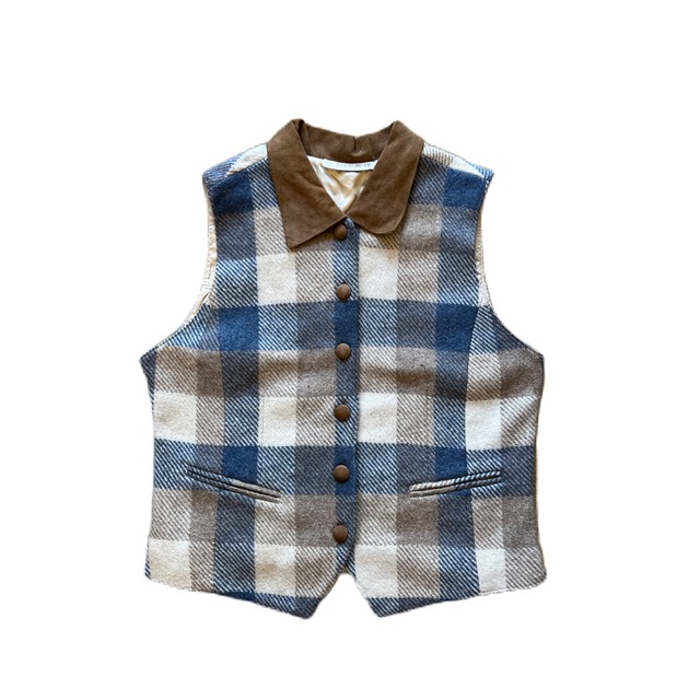 Flannel Plaid Vest ¥6,800+tax