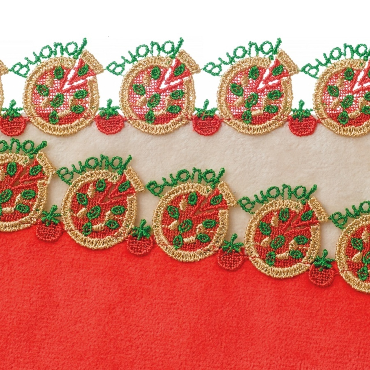 【近沢レース】シーズンタオルハンカチ「ピッツァ」