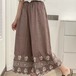 2色／カットワーク刺繍ワイドパンツ ・12148