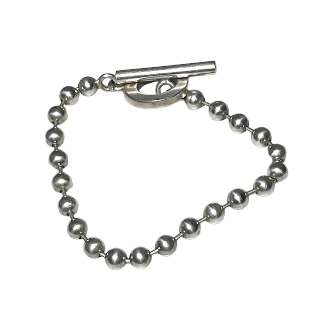 GUCCI silver ball chain bracelet with toggle