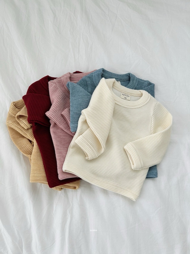 【取寄】azalea|bebe chouchou waffle piping tee|ベベシュシュワッフルパイピングT|12m-18m|baby|26 autumn