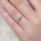 パライバトルマリン ブラジル産 リング 0.119ct D0.02ct pt900 CGL産地鑑別書付き