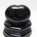 モリオン 置物 ハート 黒水晶 一点物 台座付属 145-2092