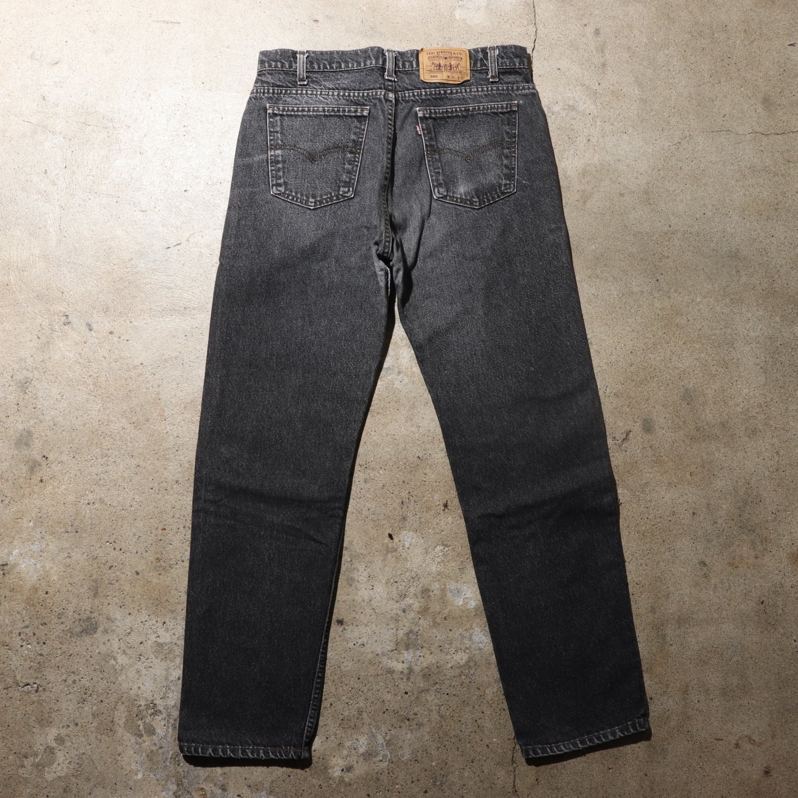 経年◎ 36×32 先染め 505 米国製 Levi 