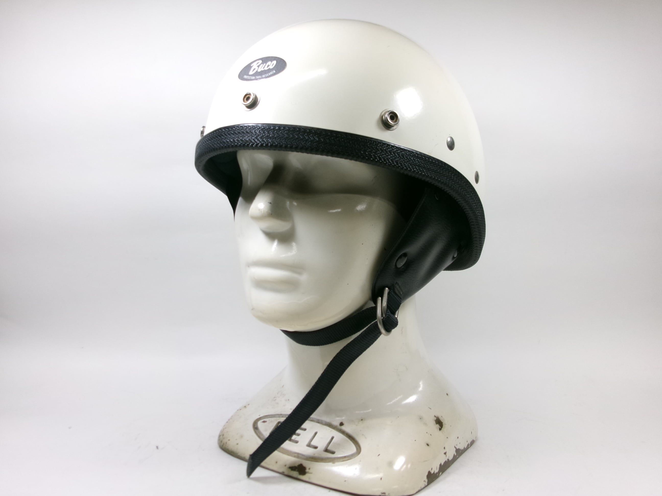 希少 60s Bell Toptex Shorty 7 1/2 ロングビーチ製 Sシェル! 60s BELL SHORTY ハーフヘルメット 7 目深加工済み M ☆ 60