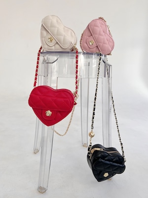 【GiGi viora】heart quilt chain bag