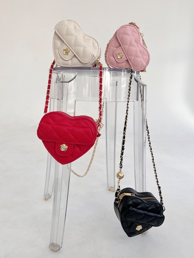 【GiGi viora】heart quilt chain bag