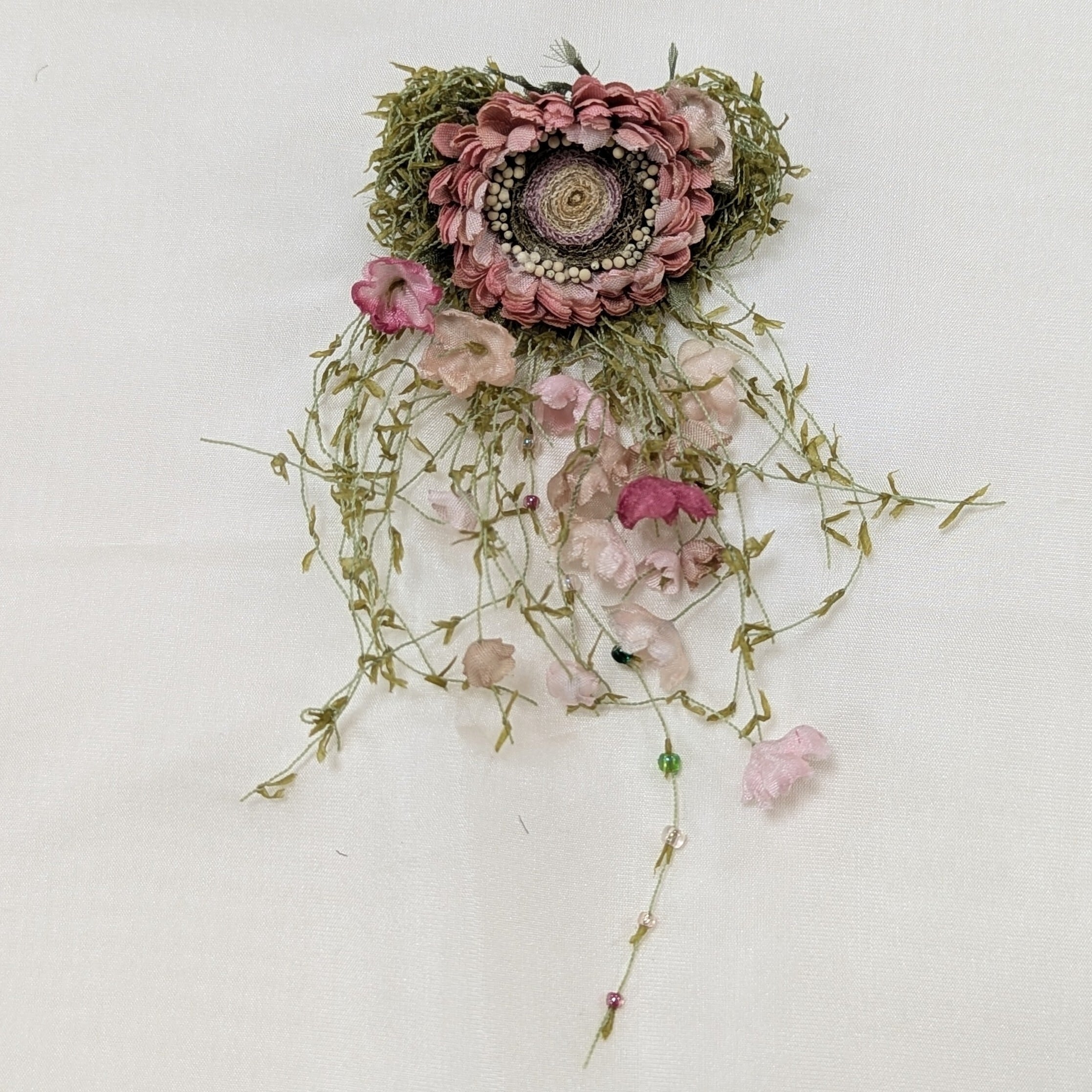 ばらの布花コサージュ（黒） | 癒花-Yurarika-