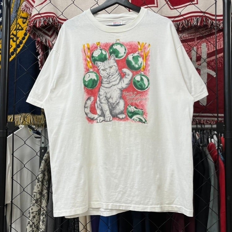 全品最安値に挑戦 90s 古着 Hanes シングルステッチ 猫 Tシャツ ネコ